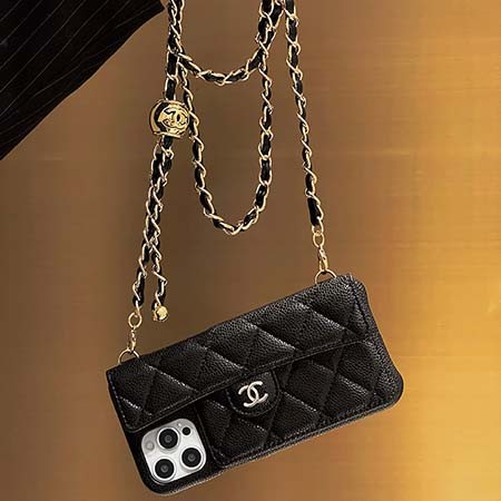 chanel風 ケース アイフォン15プラス 