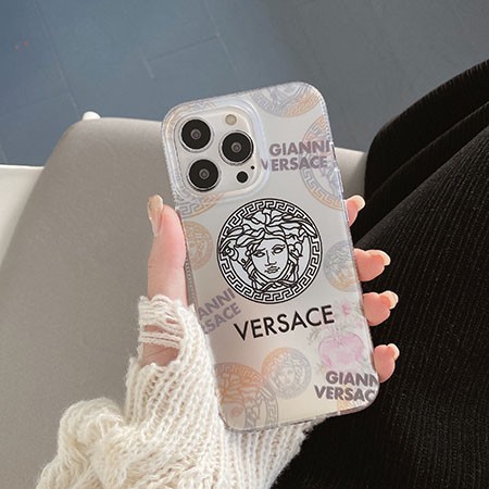 アイフォーン14 光沢感 Versace スマホケース