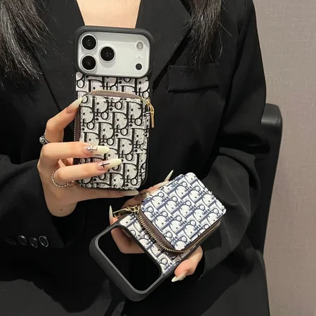 ディオール風 スマホケース iphone17  白黒