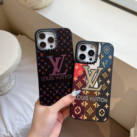 iphone17pro max カバー ルイヴィトン風  シルバー