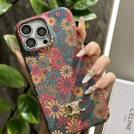 アイフォン15 カバー celine風 