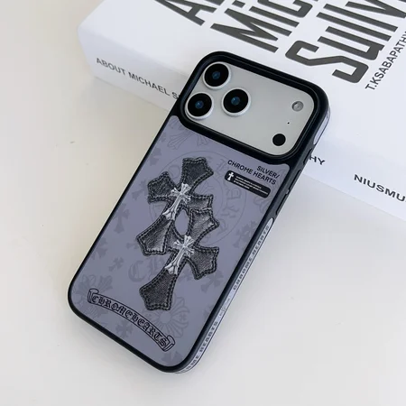 アイホン17プラス カバー chrome hearts風 