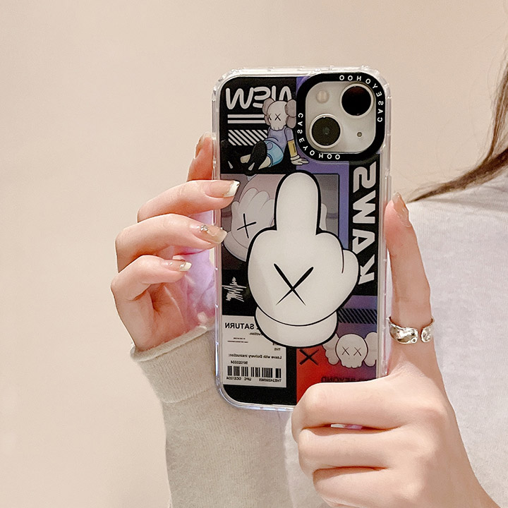 kawsiphone ケース ロゴ付き14 iphone13pro/ 面白い半透明ケース ディオール パロディ iphone13pro max オシャレスマホケース 個性的 アイフォン カバー 女性耐衝撃性 ブランド プレゼント