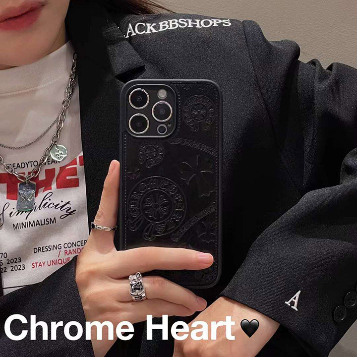 アイフォン 14pro max chrome hearts風 ケース 