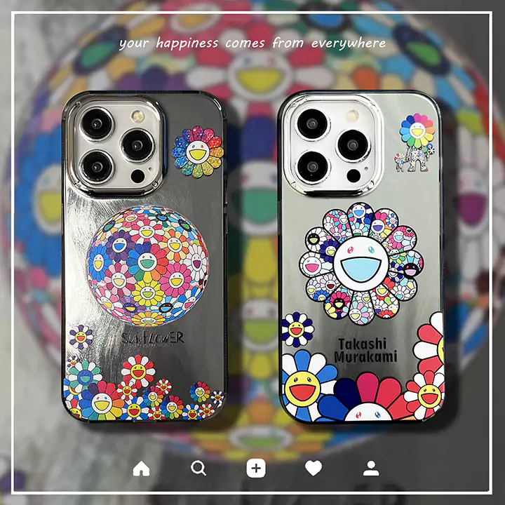 iphone15プラス カバー murakami sunflower 