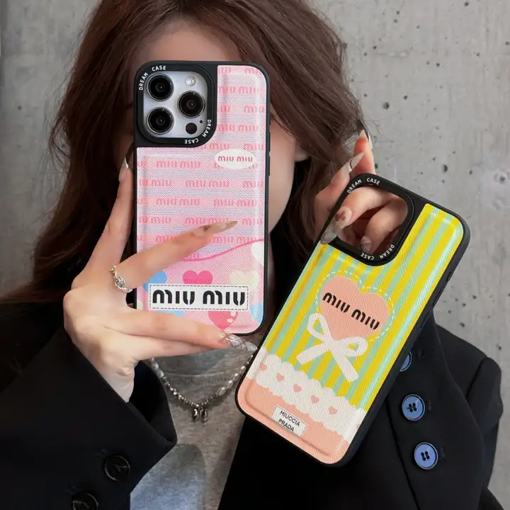 iphone15plus 携帯ケース miumiu風 