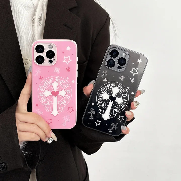 アイフォーン 16プロ スマホケース chrome hearts風 