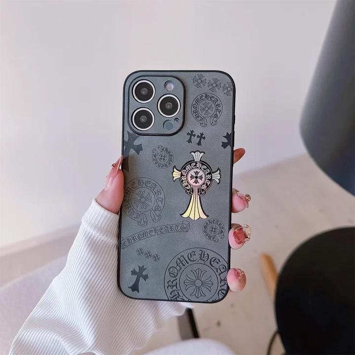 chrome hearts風 スマホケース アイホン15 pro 