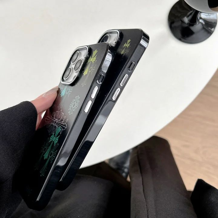 ブランド ケース iphone12 mini chrome hearts風 