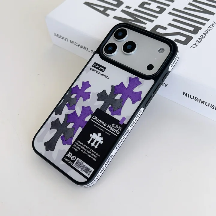 ハイブランド 携帯ケース iphone17pro クロームハーツ風 