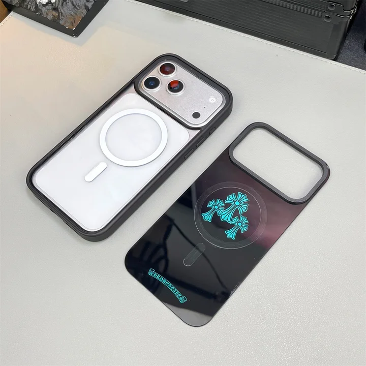 ハイブランド ケース iphone17pro chrome hearts風 